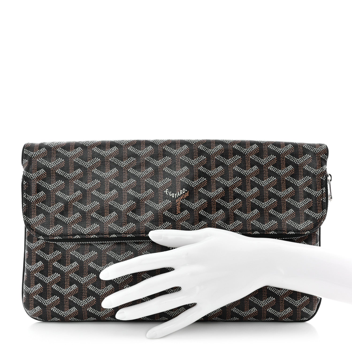 Goyard Goyardine Sainte Marie Soft Clutch Black 2 of 9