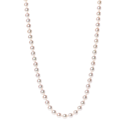 Mikimoto 18K Yellow Gold Akoya Pearl 6.5-7mm Strand Necklace 18" 1 of 9