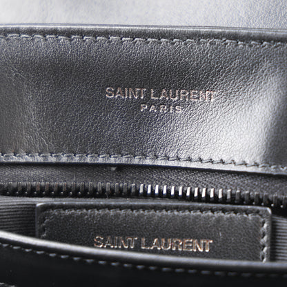 Saint Laurent Calfskin Y Quilted Monogram Toy Loulou Crossbody Bag Black 8 of 11