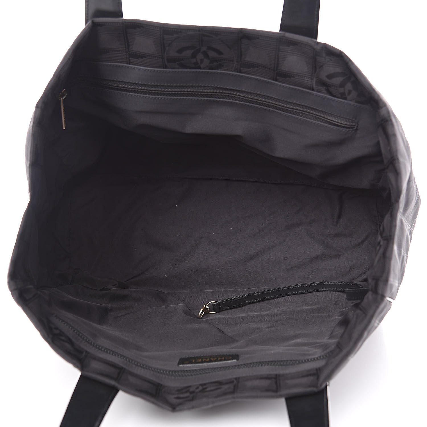 Chanel Nylon Large Travel Tote Black 5 of 12