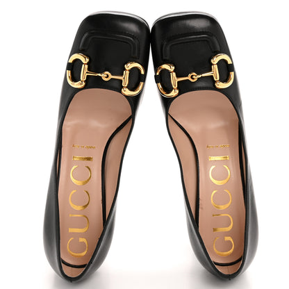 Gucci Malaga Kid Horsebit 75mm Pumps 38 Black 2 of 12