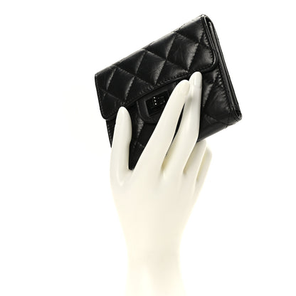 Chanel Aged Calfskin Quilted Reissue Compact Wallet So Black 2 of 8