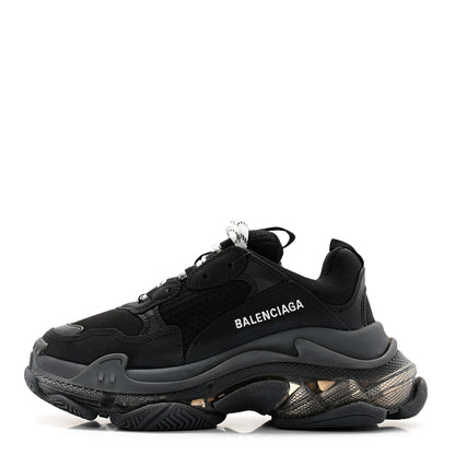 Balenciaga Fabric Mesh Womens Triple S Sneakers 37 Black 1 of 10