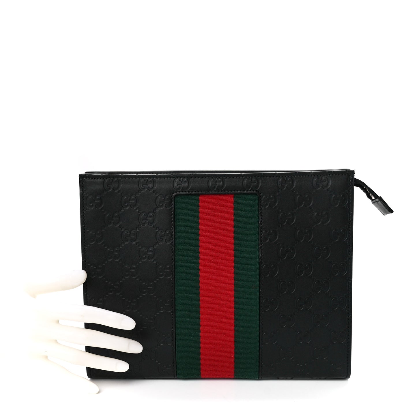 Guccissima Signature Web New Web Cosmetic Case Black