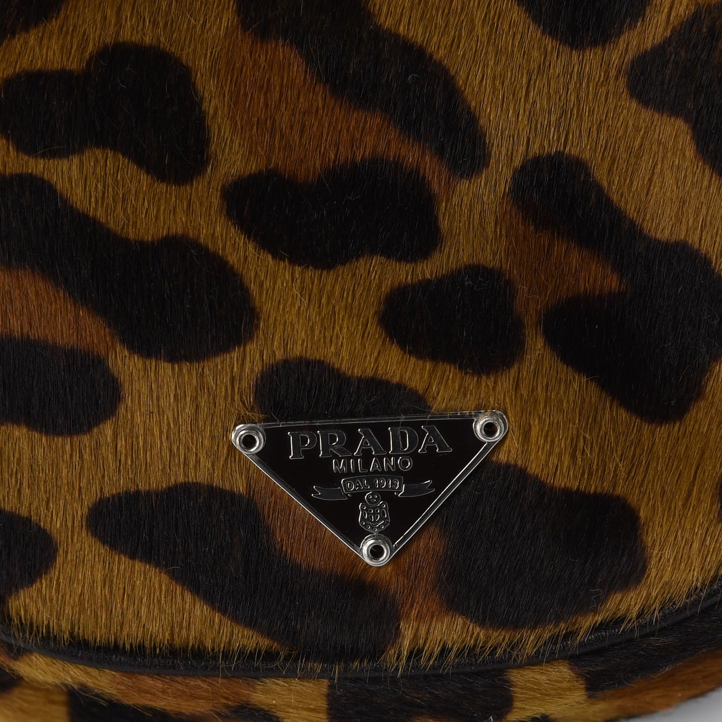Calf Hair Leopard Print Coin Purse