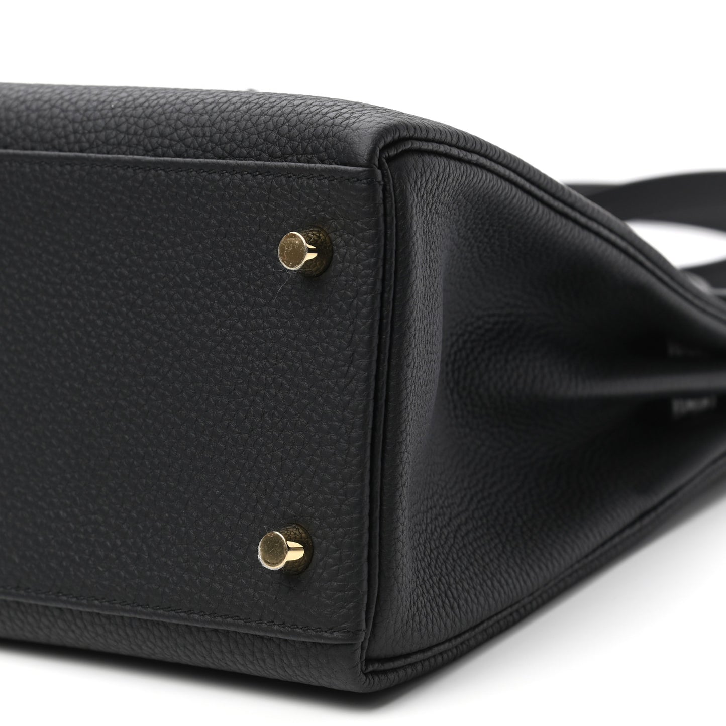 Togo Matte Porosus Crocodile Kelly Retourne Touch 28 Black