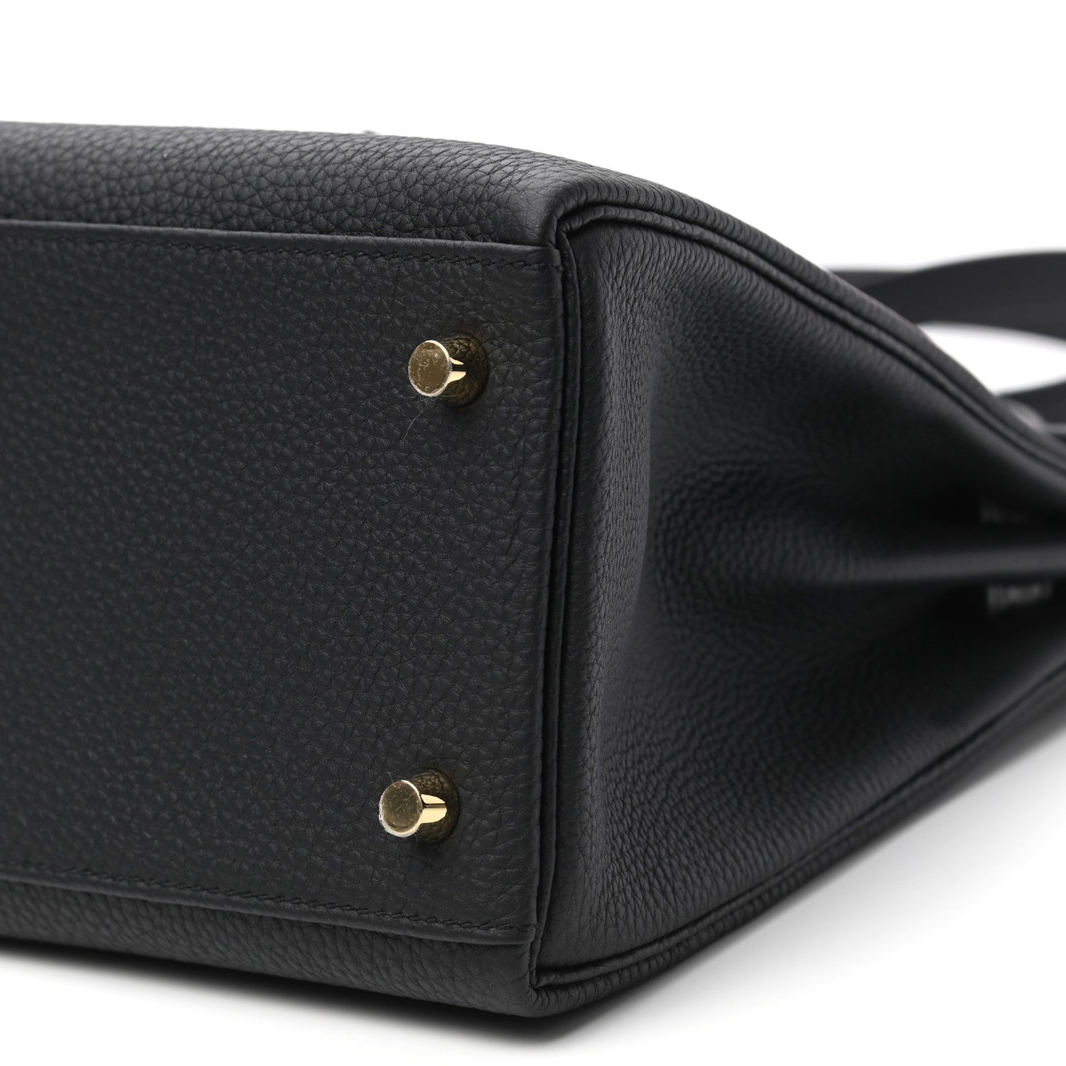 Hermes Togo Matte Porosus Crocodile Kelly Retourne Touch 28 Black 10 of 10