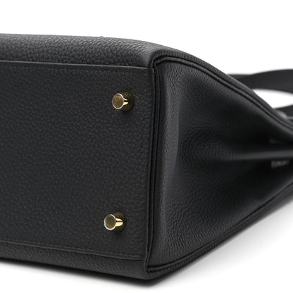 Hermes Togo Matte Porosus Crocodile Kelly Retourne Touch 28 Black 10 of 10
