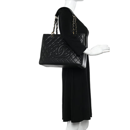 Chanel Caviar Quilted Grand Shopping Tote GST Black 2 of 11