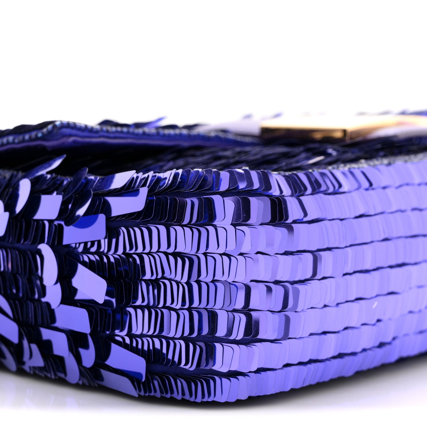 Sequin Paillettes Shiny Nappa Sex and the City Baguette Viola Purple Rain
