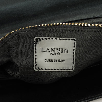 Lanvin Patent Chevron Quilted Shoulder Bag Black 6 of 6