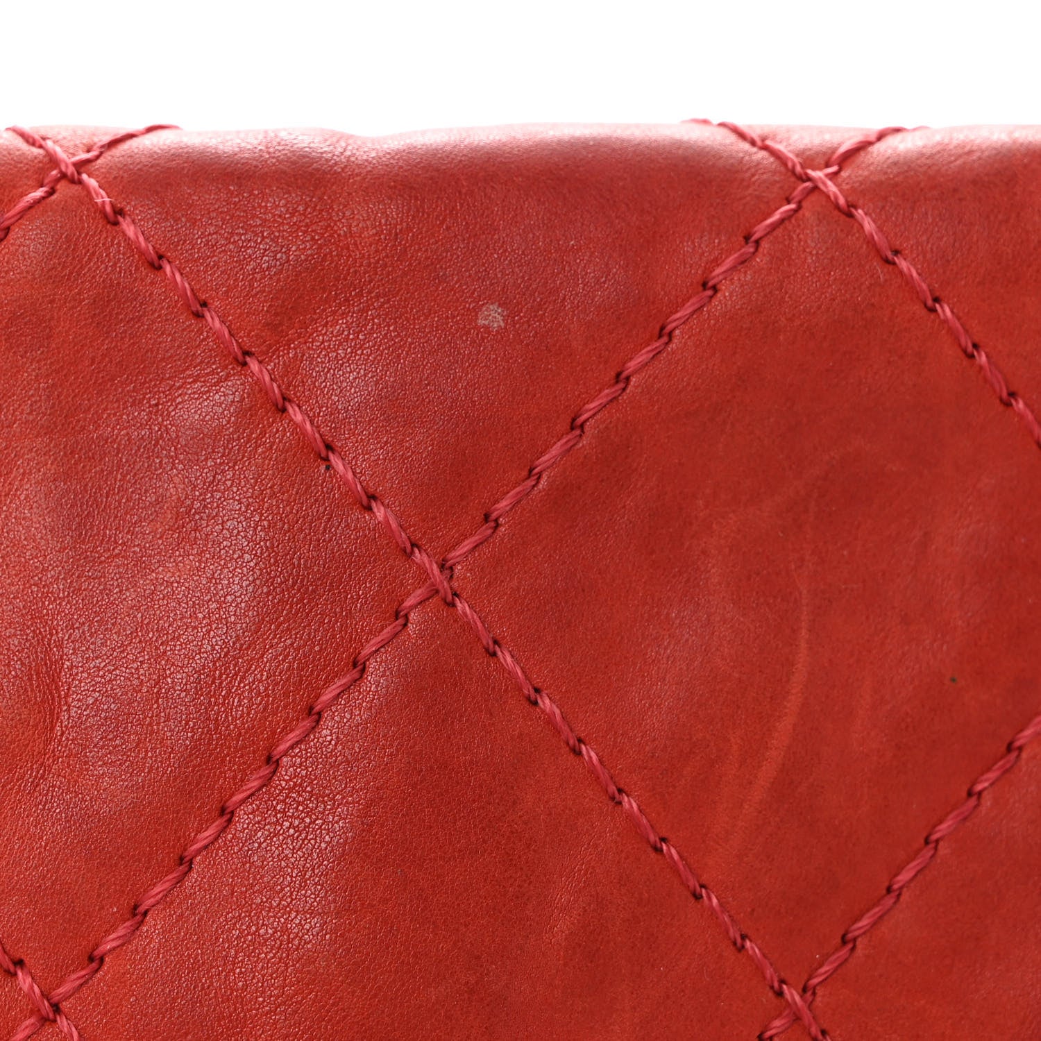 Chanel Grained Calfskin Medium Natural Beauty Flap Red 12 of 13