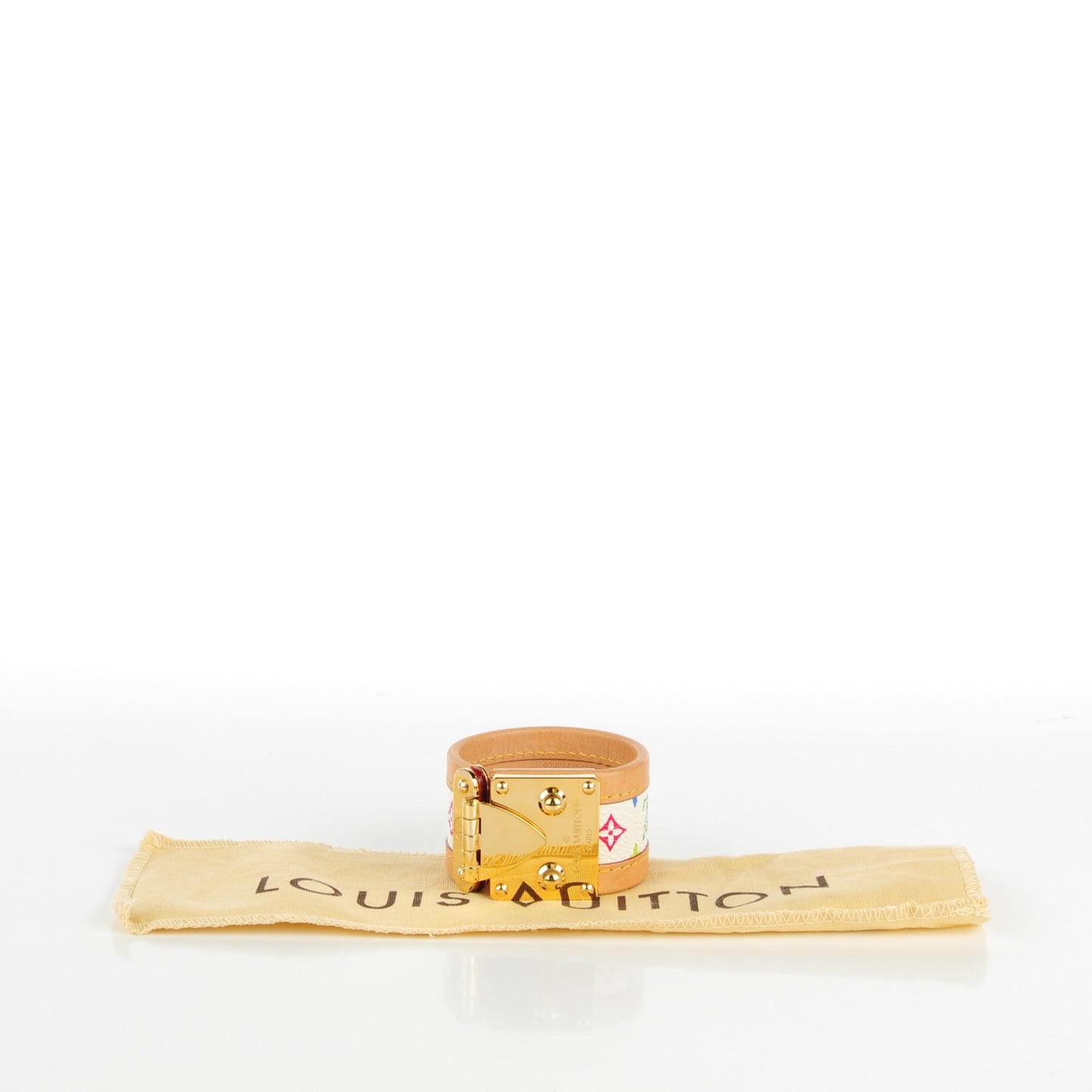 Monogram Multicolor S Lock Bracelet White Small