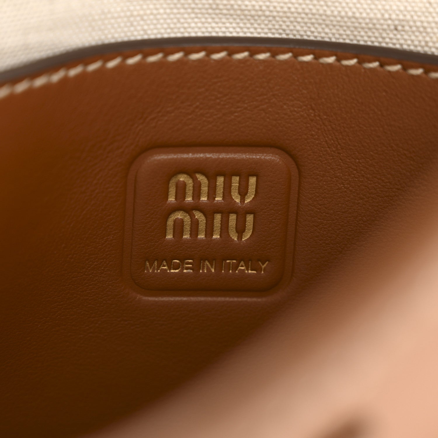 Miu Miu Nappa Mini Ivy Bag Cognac 6 of 11