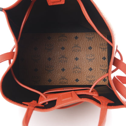 MCM Visetos Kira Drawstring Bag Cognac Orange 5 of 16