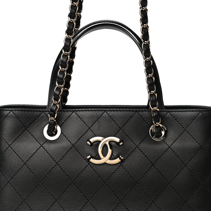 Chanel Calfskin Large Serial Shopper Tote Black 7 of 11