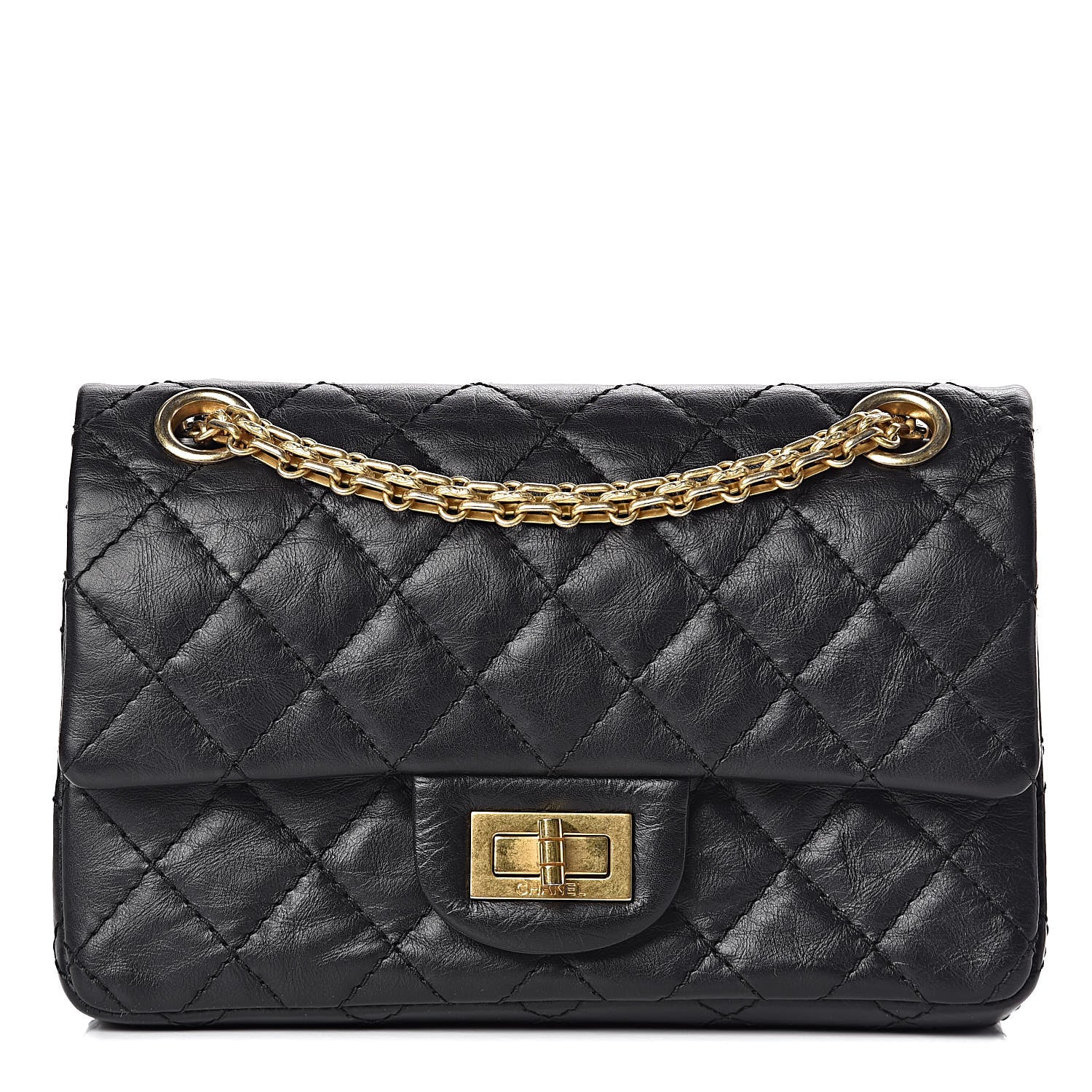 Chanel Aged Calfskin Quilted 2.55 Reissue 224 Flap Black 1 of 11