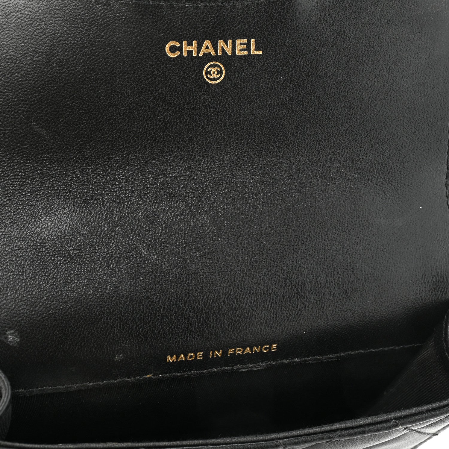 Chanel Lambskin Quilted Top Handle Flap Coin Purse With Chain Black 15 of 15
