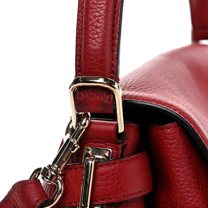 Valentino Garavani Pebbled Calfskin Rockstud Twiny Top Handle Bag Red 9 of 11