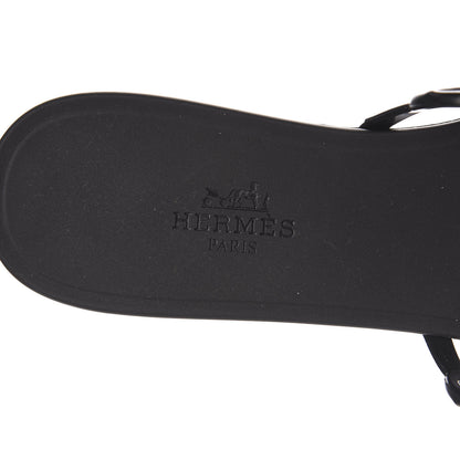 Hermes Rubber Chaine d'Ancre Rivage Sandals 36 Black 6 of 8