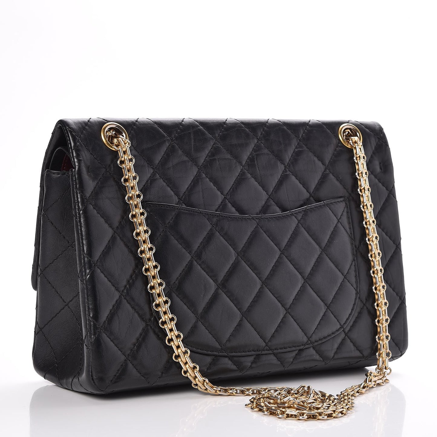 Aged Calfskin Quilted 2.55 Reissue 226 Flap Black