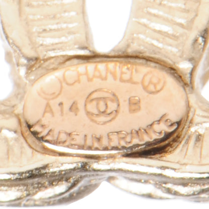 Chanel Pearl CC Earrings Light Gold 4 of 4