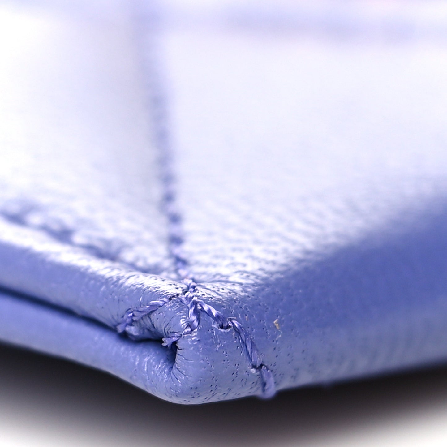 Shiny Goatskin Quilted Chanel 19 Card Holder Blue