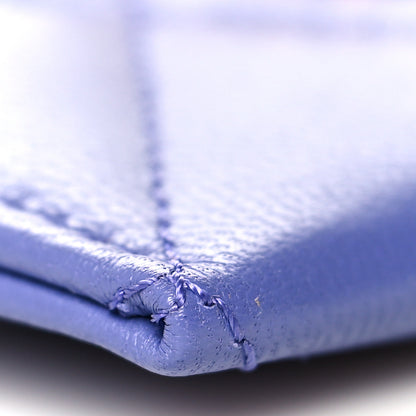 Chanel Shiny Goatskin Quilted Chanel 19 Card Holder Blue 9 of 10