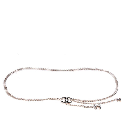 Chanel Enamel CC Chain Belt Silver Black 1 of 5