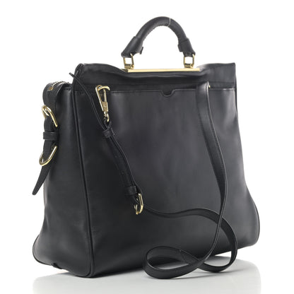 3.1 Phillip Lim Goat Fur Calfskin Ryder Satchel Black 2 of 4