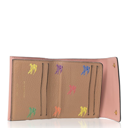 Burberry Grained Calfskin EKD Tri-Fold Compact Wallet Light Camel 5 of 6