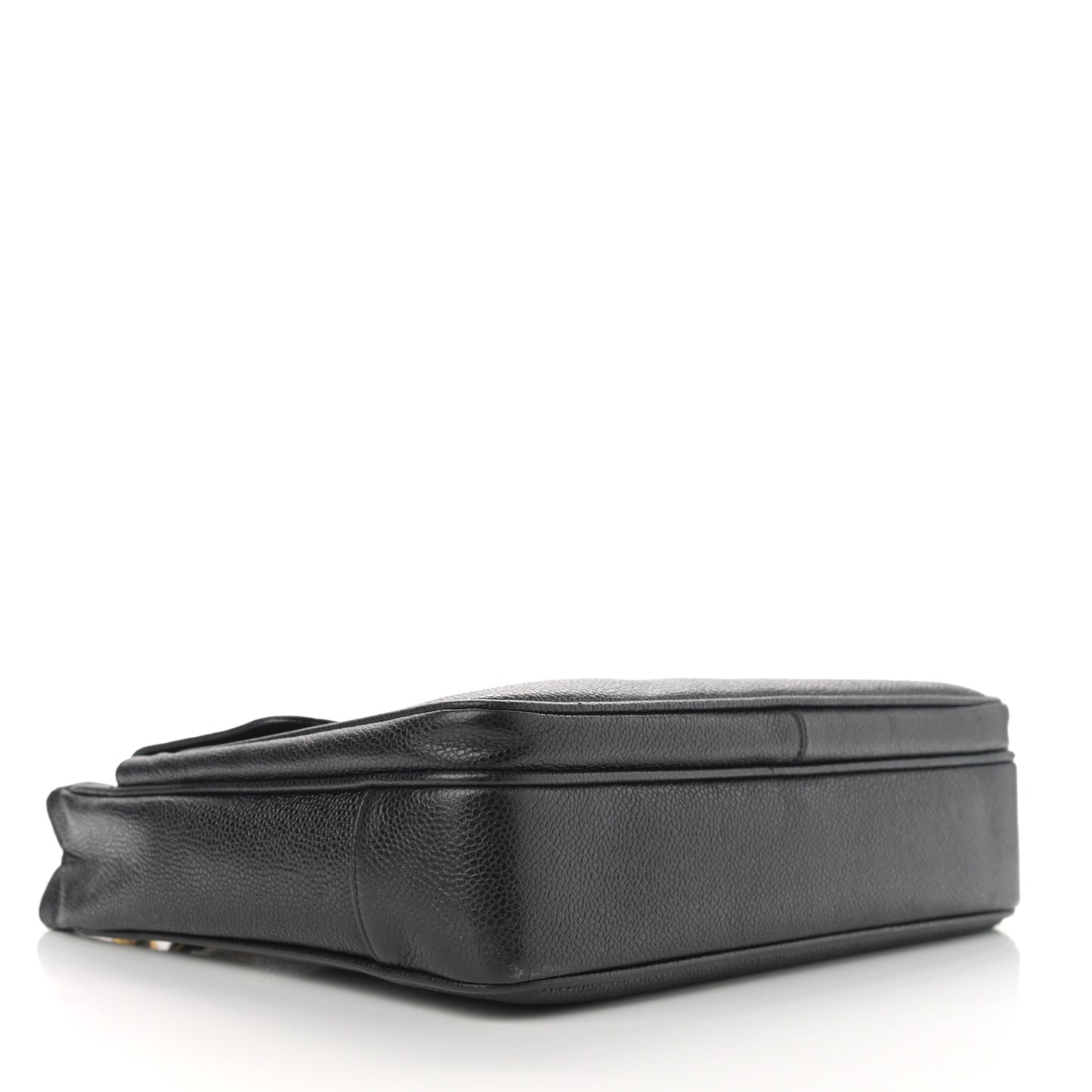 Caviar Flap Shoulder Bag Black