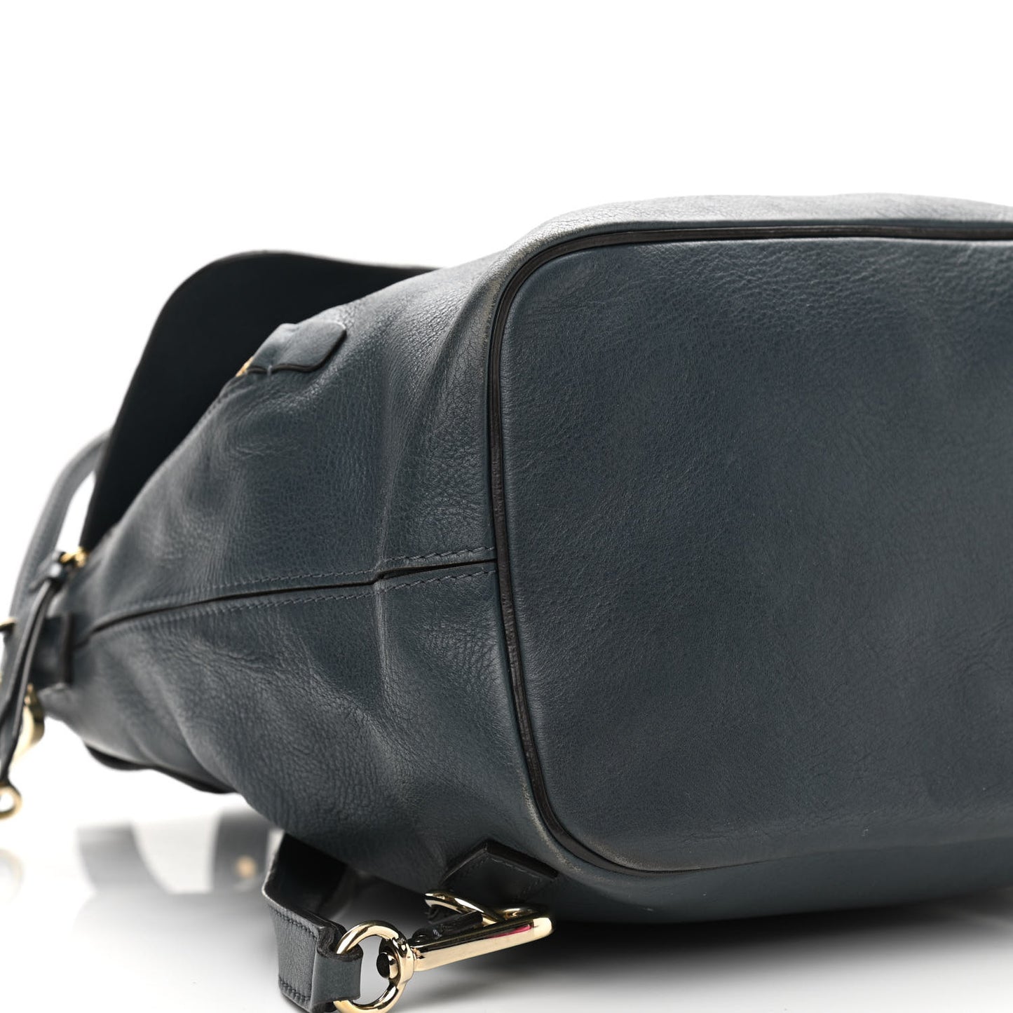 Suede Calfskin Medium Faye Backpack Silver Blue