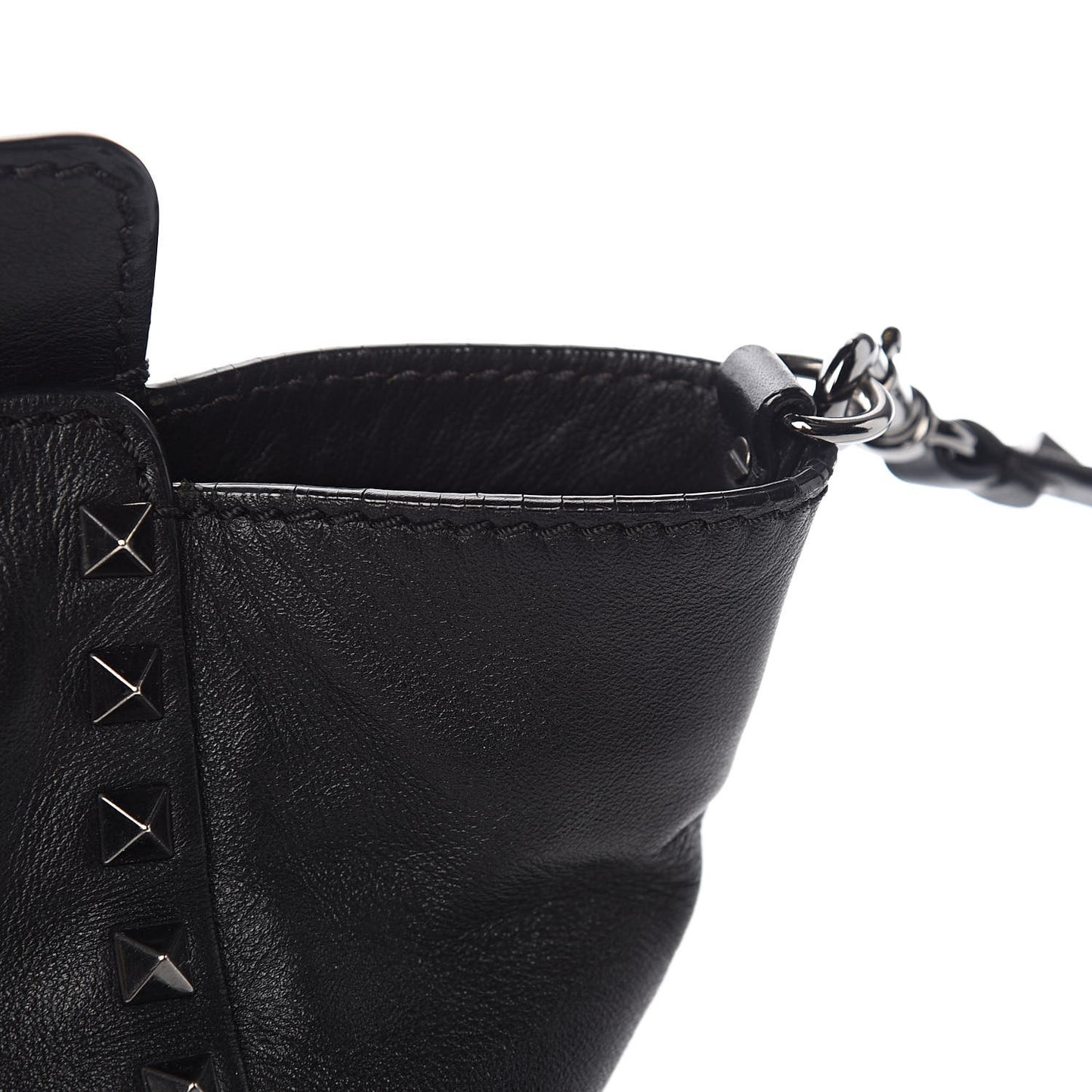 Vitello Small Rockstud Tote Black