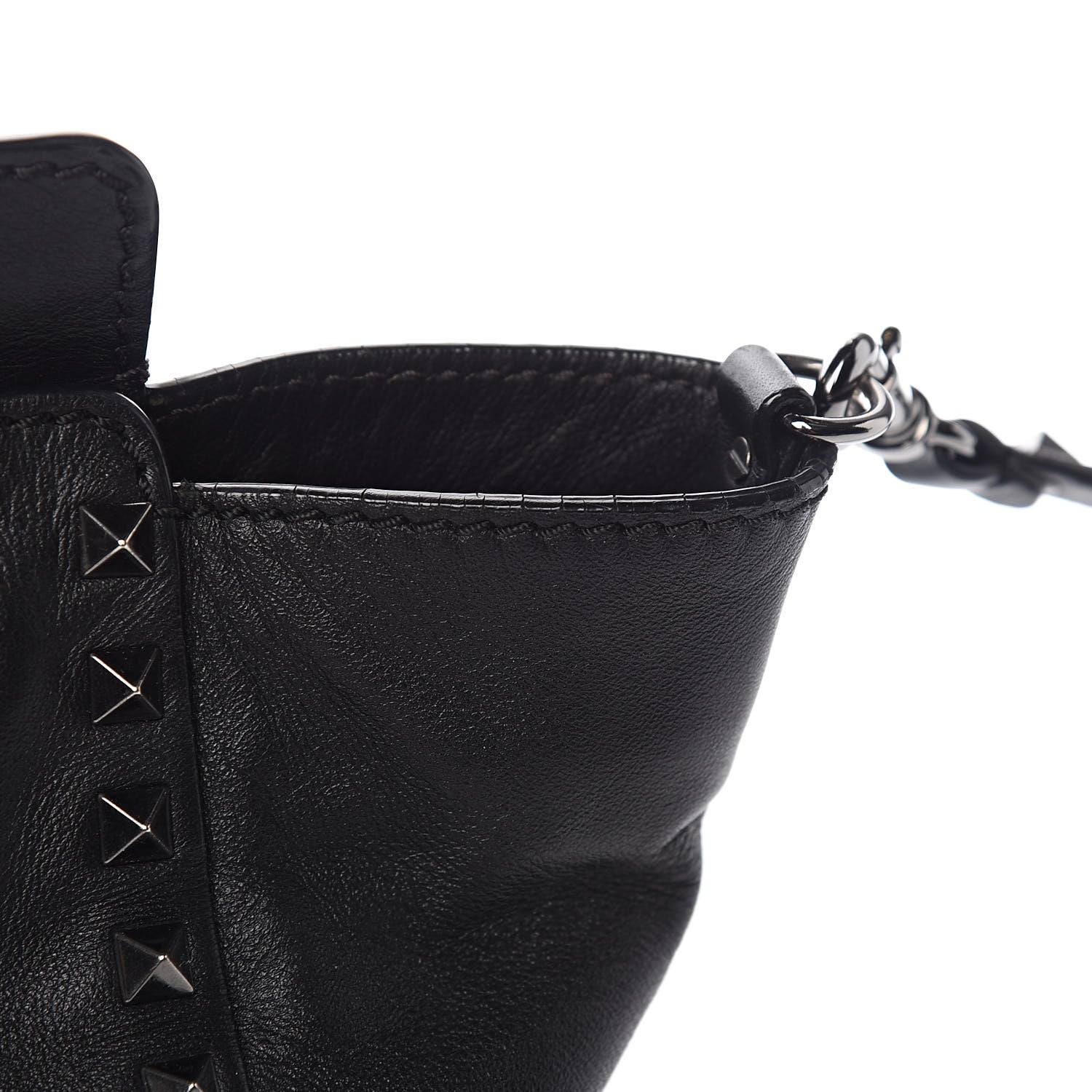 Valentino Garavani Vitello Small Rockstud Tote Black 14 of 16