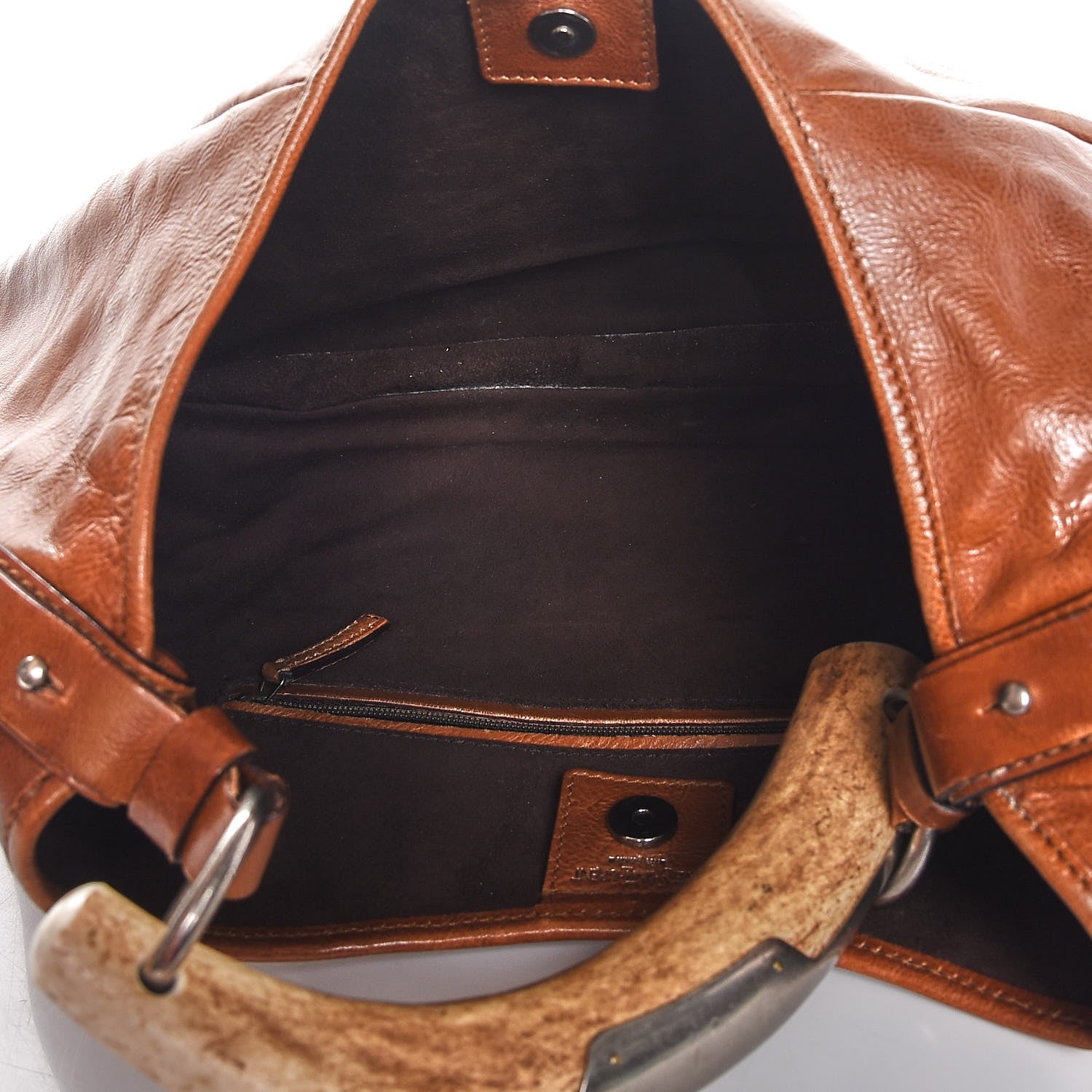 Saint Laurent Buffalo Large Mombasa Horn Hobo Brown 5 of 16
