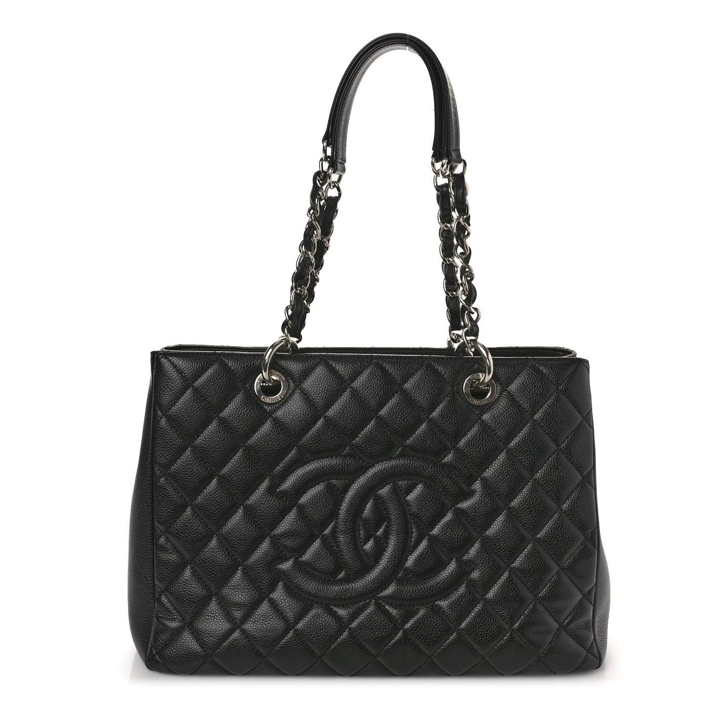 Caviar Quilted Grand Shopping Tote GST Black