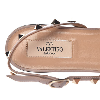 Valentino Garavani Nappa Rockstud Slingback Flats 38 Black Poudre 6 of 12