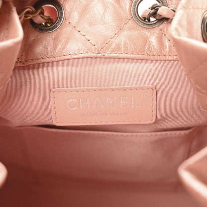 Chanel Iridescent Aged Calfskin Quilted Small Gabrielle Backpack Pink 6 of 10