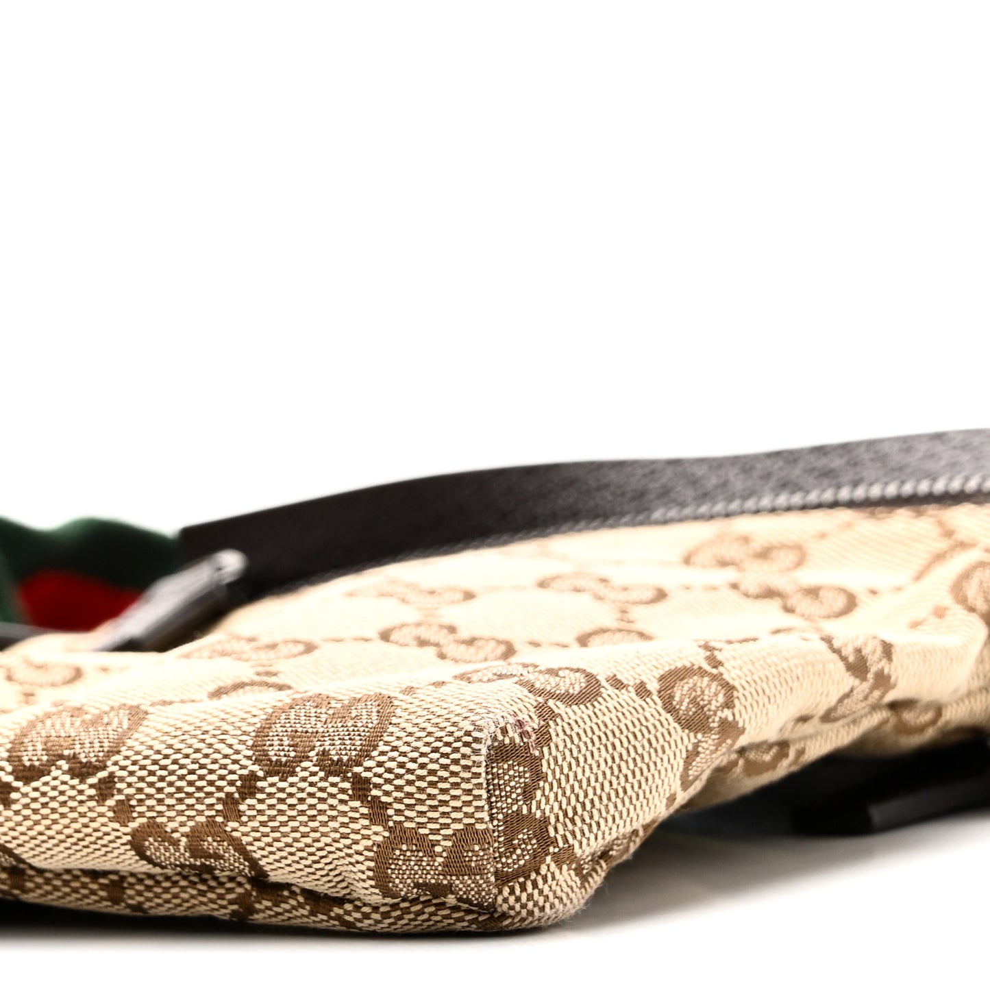 Monogram Web Belt Bag Dark Brown
