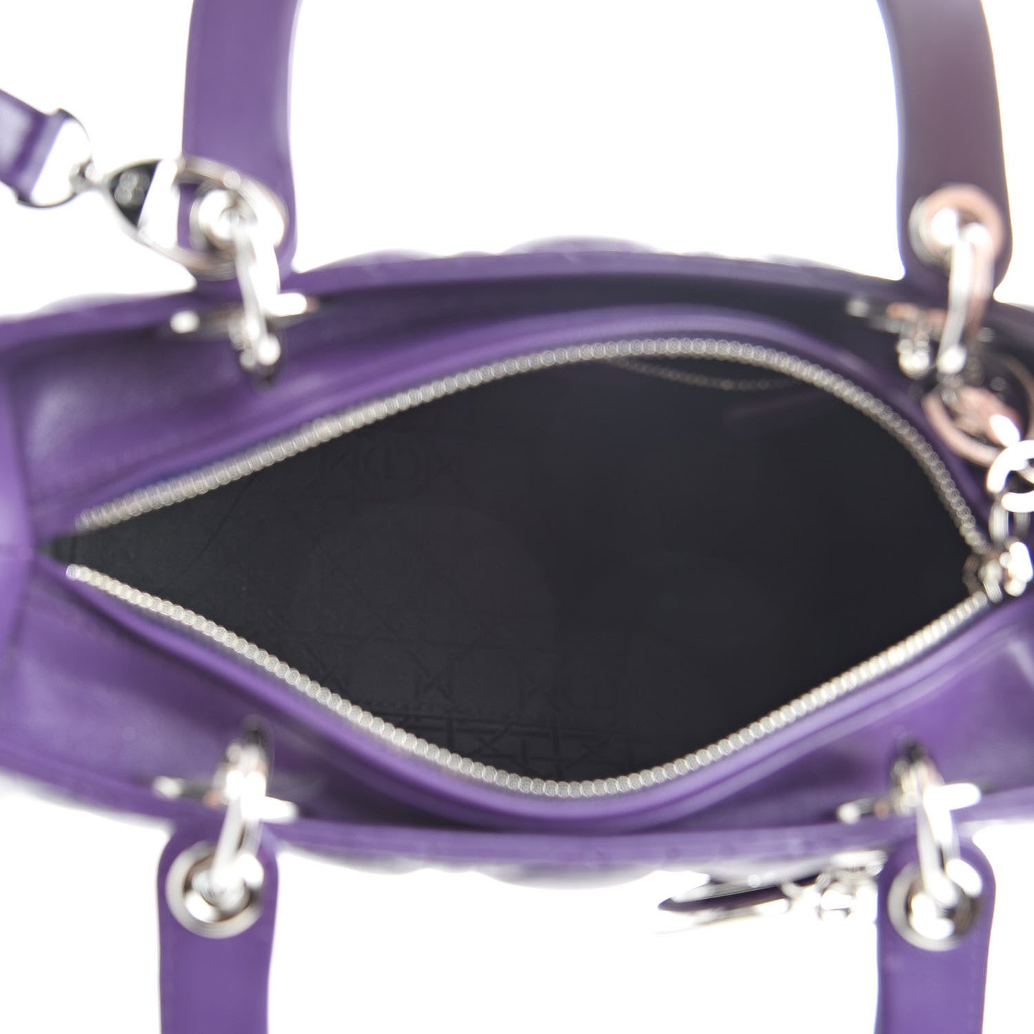 Christian Dior Lambskin Cannage Medium Lady Dior Purple 5 of 10