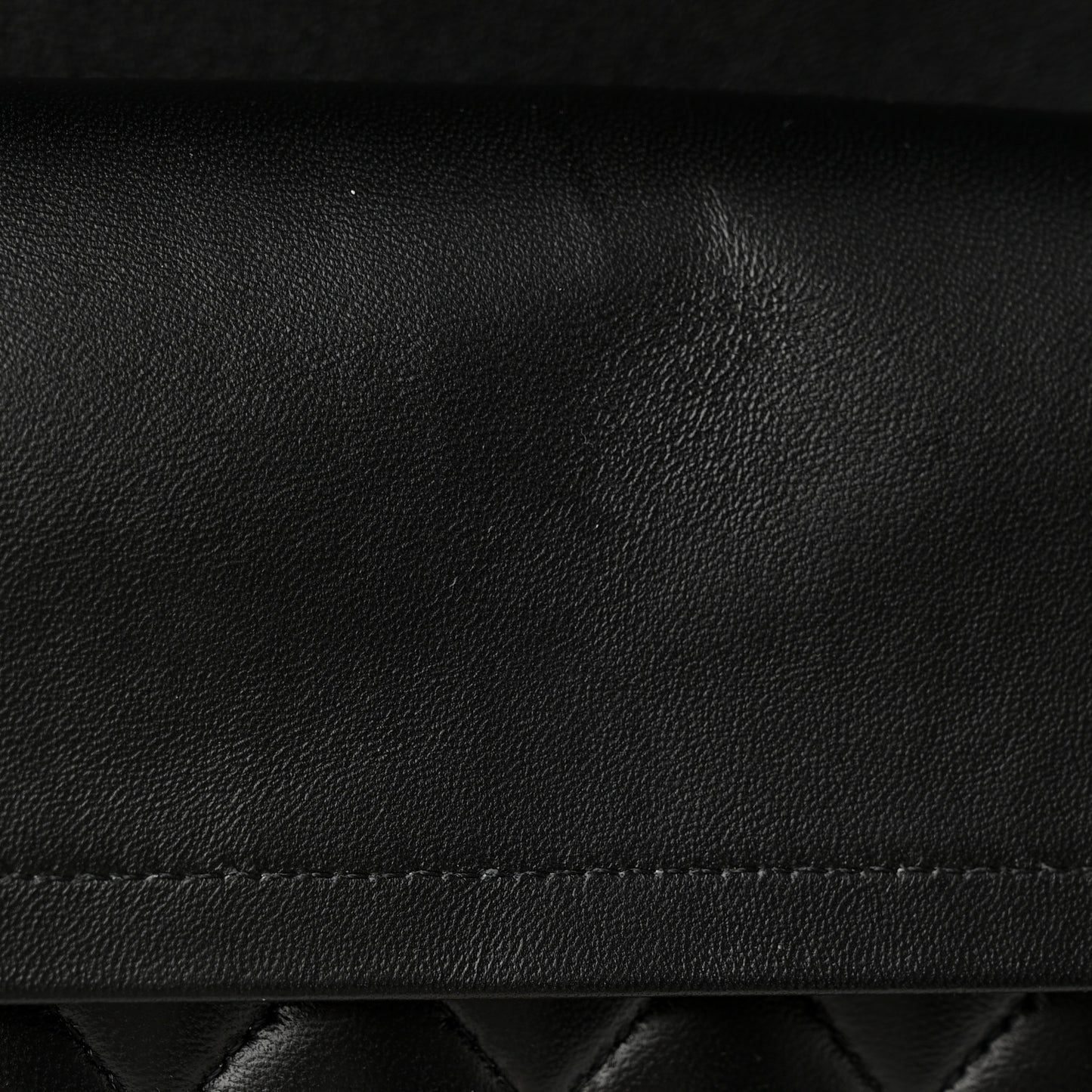 Lambskin Quilted Medium Rue Cambon Charms Double Flap Black