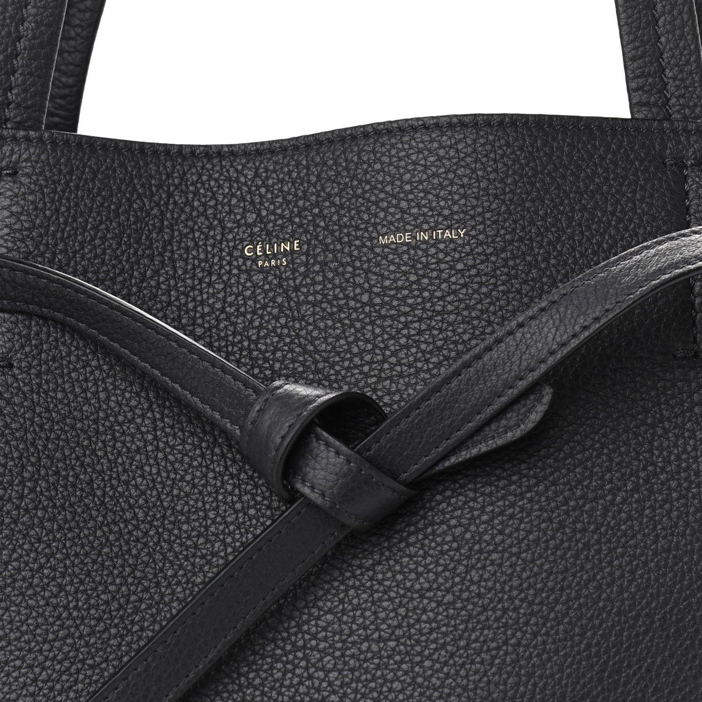 Soft Grained Calfskin Small Belt Cabas Phantom Liquorice