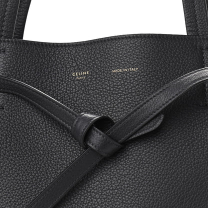 Celine Soft Grained Calfskin Small Belt Cabas Phantom Liquorice 8 of 10