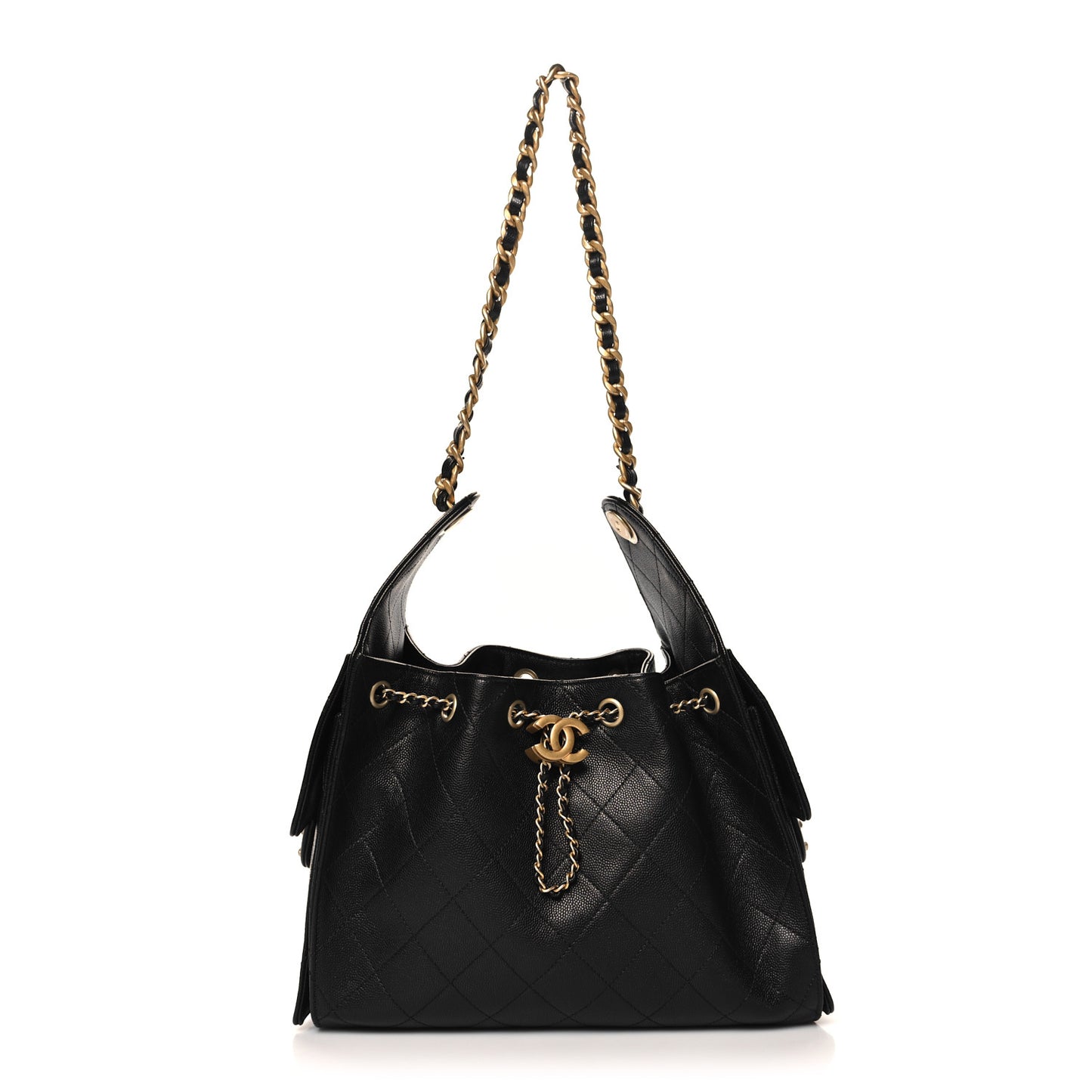 Caviar Quilted Small Chanel 25 Handbag Black