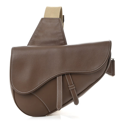 Christian Dior Grained Calfskin Kim Jones Saddle Bag Brown 1 of 13