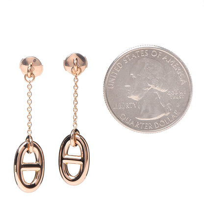 Hermes 18K Rose Gold PM Farandole Drop Earrings 2 of 5