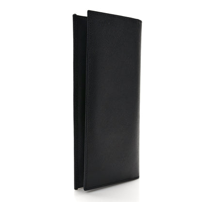 Prada Saffiano Portfolio Wallet Black 3 of 8