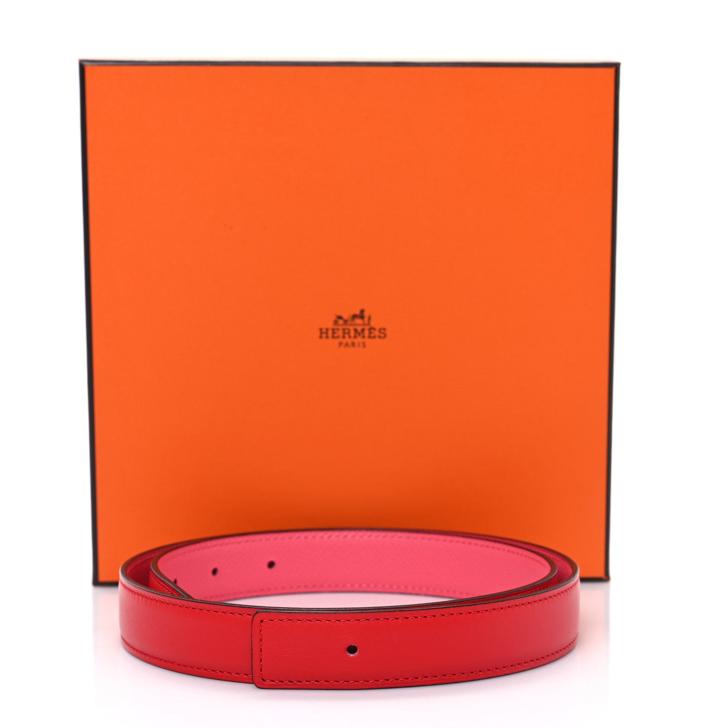 Hermes Epsom 24mm Belt Strap 75 Rose Azalee Rouge De Coeur 5 of 5