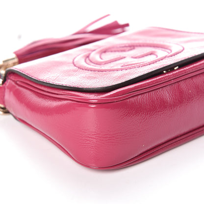 Gucci Vernice Naplack Small Soho Flap Crossbody Bright Bougainvillea 8 of 9